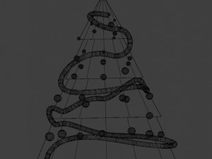 Christmas tree with 4 gift boxes Modelo 3D
