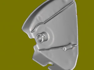 Mercedes W126 500 SEL seat cover cover front left 3D Model