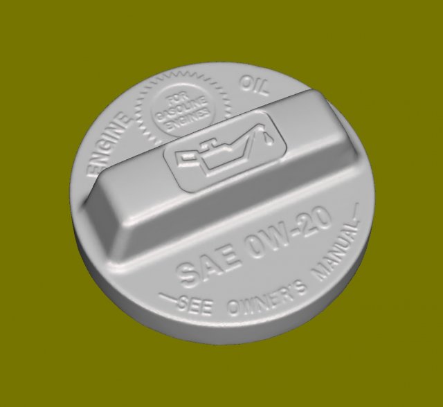 Oil fill cap inch HondaAcura 3D Модель .c4d .max .obj .3ds .fbx .stl .blend 