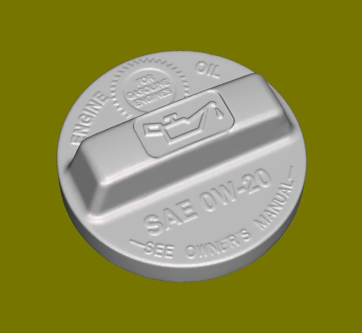 Oil fill cap inch HondaAcura 3D Model .c4d .max .obj .3ds .fbx .stl .blend 