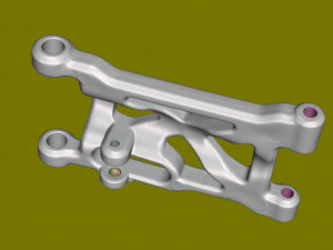 Lower arm L R of a childrens sports car 4x4 Modelo 3D