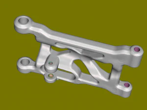 Bra&ccedil;o inferior L R de um carro esportivo infantil 4x4 Modelo 3D