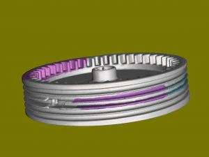 Taurus Power Window Pulley 3D Model