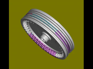 Taurus Power Window Pulley 3D Model