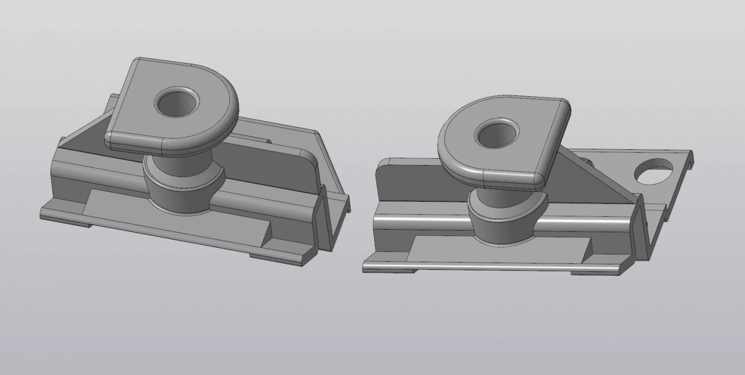 Front bumper mount F0rd Sierra 3D Model .c4d .max .obj .3ds .fbx .stl .blend