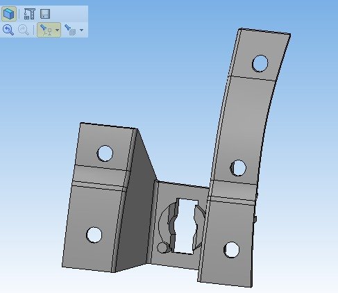 Front bumper mount F0rd Scorpio 3D Model .c4d .max .obj .3ds .fbx .stl .blend 