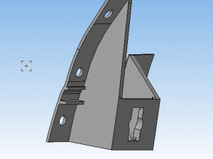 Front bumper mount F0rd Scorpio 3D Model