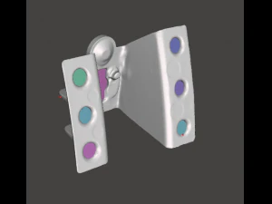 Soporte parachoques trasero F0rd Skorpio 1992-1998 Modelo 3D