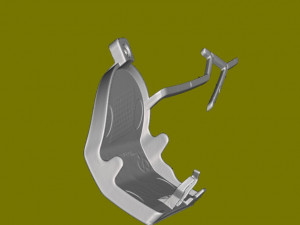 End caps for rear bumper tow Porsche Cayenne Genuine Modelo 3D