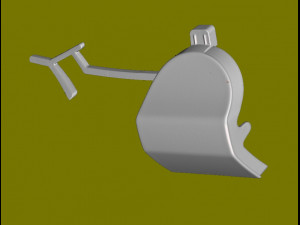End caps for rear bumper tow Porsche Cayenne Genuine Modelo 3D