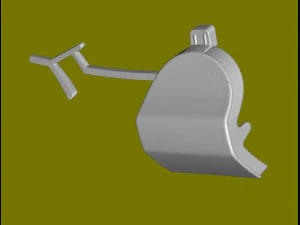 Tappi terminali per paraurti posteriore traino Porsche Cayenne originali Modello 3D