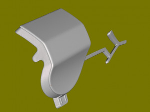 End caps for rear bumper tow Porsche Cayenne Genuine Modelo 3D