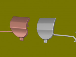 End caps for rear bumper tow Porsche Cayenne Genuine Modelo 3D