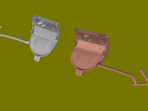 End caps for rear bumper tow Porsche Cayenne Genuine Modelo 3D