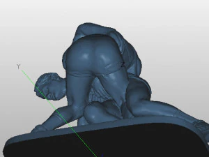 Figurine Fight 3D Model