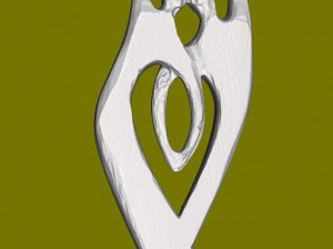 Wooden figure 3D-Druckmodell