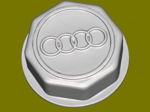 Wheel Center Cover for Audi 3D print model 3D प्रिंट मॉडल