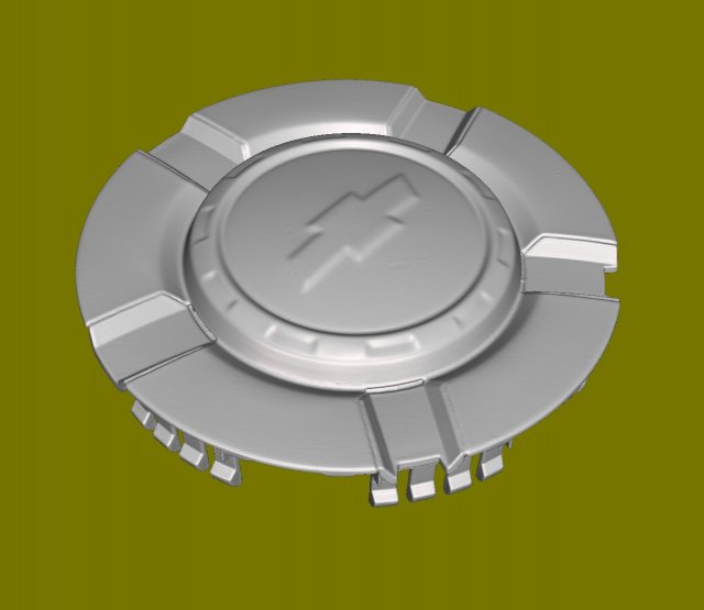 Wheel Center Cap for Chevrolet 3D Print Model 3D Print Model .c4d .max .obj .3ds .fbx .stl .blend 