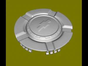 Tapa central de rueda para modelo de impresi&oacute;n 3D de Chevrolet Modelo de impresión 3D