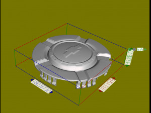 Wheel Center Cap for Chevrolet 3D Print Model 3D Print Model