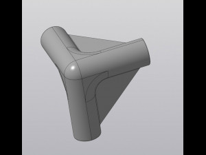 Triangular connection of round pipes diameter 19 mm 3D Print Model