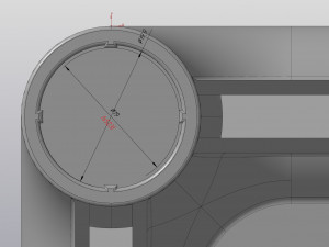 Triangular connection of round pipes diameter 19 mm 3D Print Model