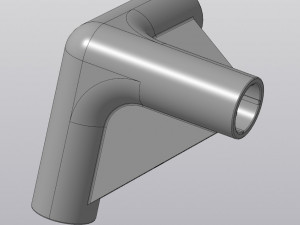Triangular connection of round pipes diameter 19 mm 3D Print Model