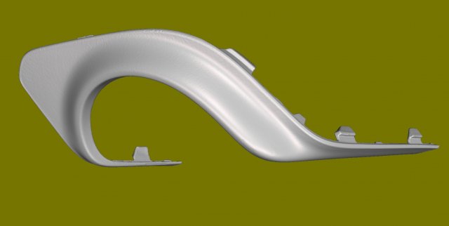 Rear Bumper Right Tailpipe Bezel 2018 Volvo S60 31383091 2011-2016 2017 3Dプリントモデル .c4d .max .obj .3ds .fbx .stl .blend 