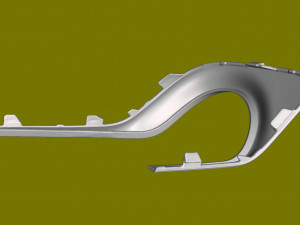 Rear Bumper Right Tailpipe Bezel 2018 Volvo S60 31383091 2011-2016 2017 3Dプリントモデル