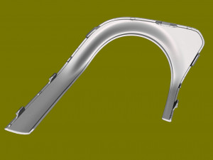 Rear Bumper Right Tailpipe Bezel 2018 Volvo S60 31383091 2011-2016 2017 3Dプリントモデル