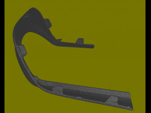 Rear Bumper Right Tailpipe Bezel 2018 Volvo S60 31383091 2011-2016 2017 3Dプリントモデル