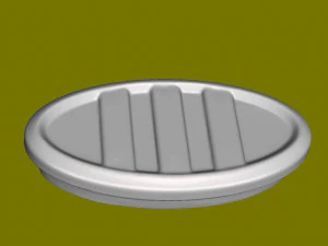 Bujão para tubo oval 7536 mm Modelo de Impressão 3D