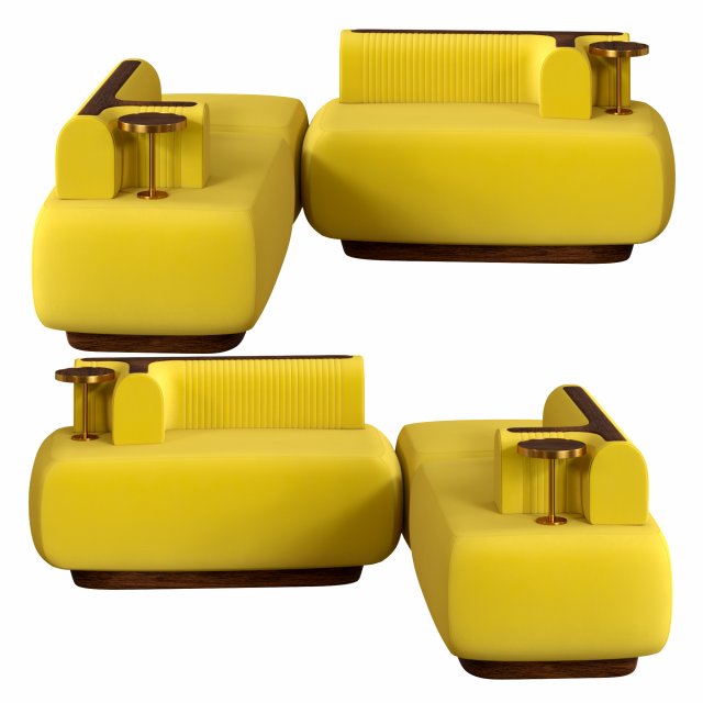 SOFA LAUREN 3D Model .c4d .max .obj .3ds .fbx .stl .blend 