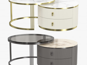 FivedifferentRoundCoffeeTables Modelo 3D