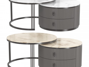 FivedifferentRoundCoffeeTables 3D Model