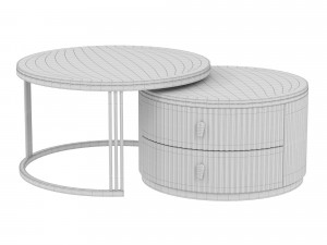 FivedifferentRoundCoffeeTables 3D Model
