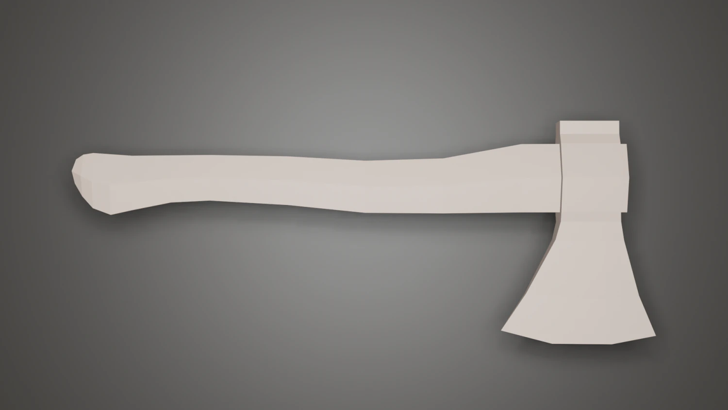 Low Poly Axe 3D Model .c4d .max .obj .3ds .fbx .stl .blend