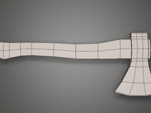 Low Poly Axe Modelo 3D