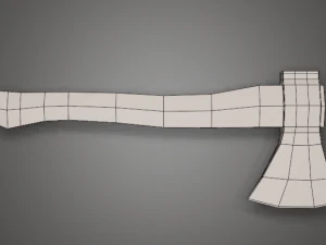 Low Poly Axe 3D Model