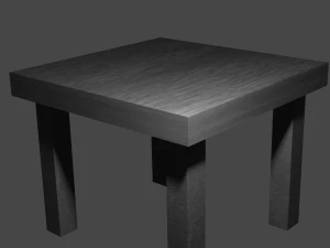 Mesa preta Modelo 3D