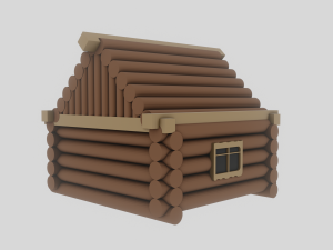 Low Poly Village House 3D मॉडल