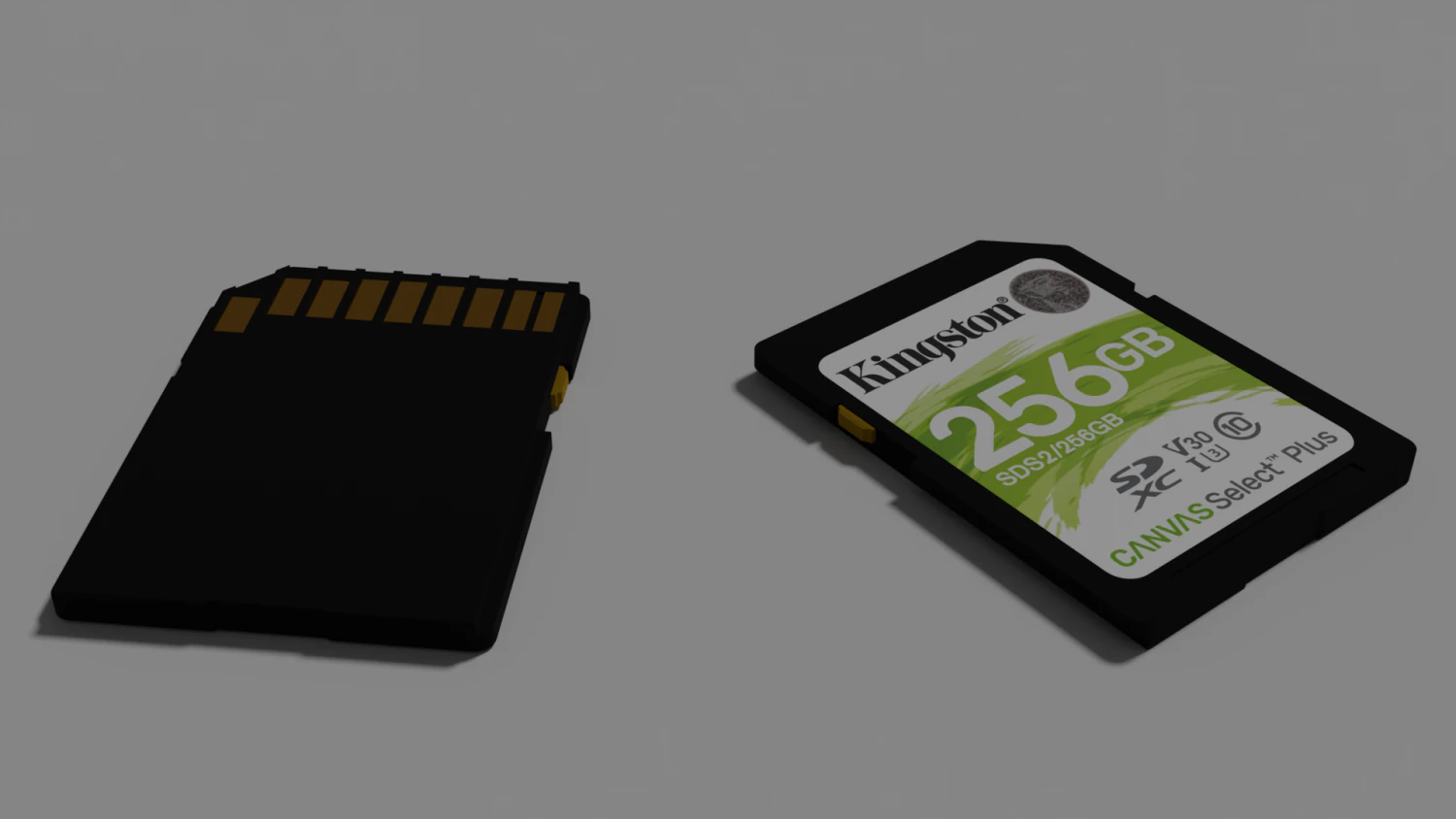 SD Card 3D Model .c4d .max .obj .3ds .fbx .stl .blend 