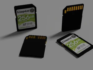 SD Card 3D Model