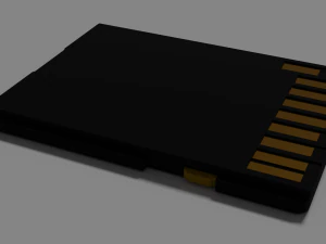 SD Card 3D Model
