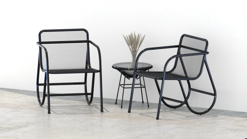 Silla exterior serie 2 Modelo 3D .c4d .max .obj .3ds .fbx .stl .blend 