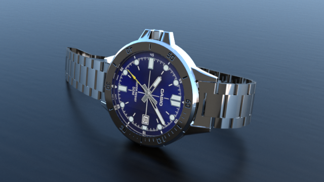 Watch Casio Modelo 3D .c4d .max .obj .3ds .fbx .stl .blend 