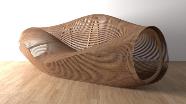 Seat freefrom Model 3D .c4d .max .obj .3ds .fbx .stl .blend 