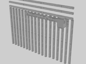 Pack of props of a jail in low poly Modelo 3D