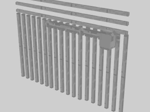 Pacote de adere&ccedil;os de uma pris&atilde;o em low poly Modelo 3D