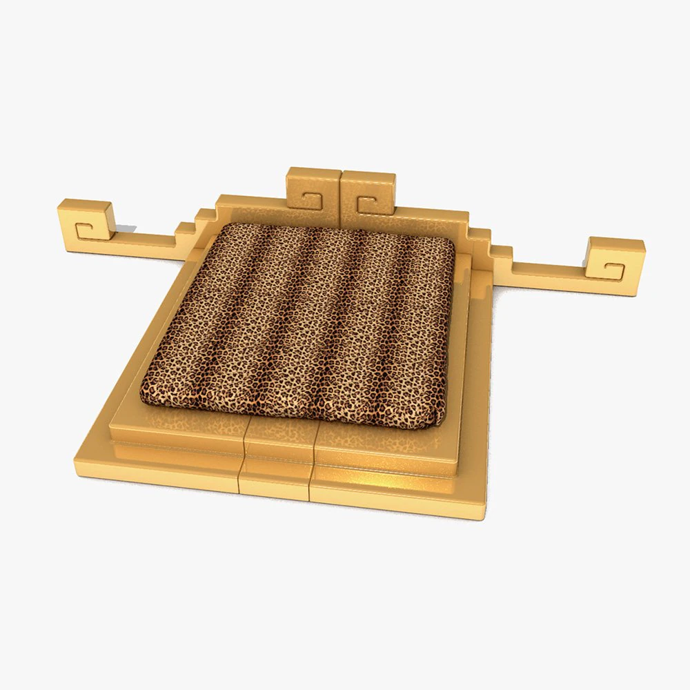 Double bed - Caduta di Babilonia 3D Model .c4d .max .obj .3ds .fbx .stl .blend 